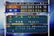 巨人0-1横浜（5回終了時）