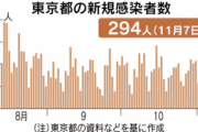 【速報】東京都で新たに294人の新型コロナ感染を確認。290人を超えるのは、339人だったことし8月20日以来。11月7日