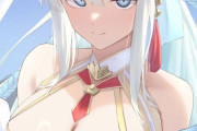 【FGO】水着のモルガン様イラスト！！　上目遣い良いですね！！