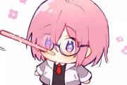 【FGO】ポッキー咥えたマシュイラスト！！　ミニマシュかわいいです！！
