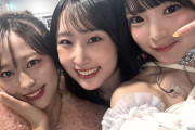 豫風瑠乃「小田さん段原さんと撮れた。るのもわがままリクエストのステージに立ちたかったとモニター越しに何度思ったかなぁ」