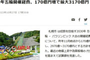 札幌オリンピックは「国民1人＝700円」「札幌市民1人＝3万円」の増税で開催できます。なぜ反対なの？