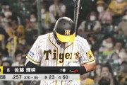 7月以降の佐藤輝明:打率.210(105-22) 本塁打4 打点12