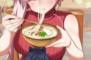 【FGO】めっちゃ美味しそうにうどんを食べる武蔵ちゃん！！　始末犬すこｗ