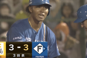 【速報】日ハム水谷瞬、古巣ソフトバンクからプロ初安打&初タイムリーｷﾀ━━━━(ﾟ∀ﾟ)━━━━!!