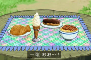 ドラえもん「グルメテーブルかけ～」  のび太「僕スパゲッティ！」  しずか「サンドイッチ！」 ジャイアン「俺カツ丼！」