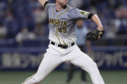 阪神ガンケル１カ月ぶり登板１回０封「次も低めに」