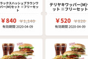 マクドの乞食「ハンバーガー3つとチキンクリスプ2つで！！」店員「……お会計500円です」