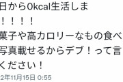 【悲報】23歳美女「みんなにいいます！！！明日から0kcal生活します！！！！」→10時間後に死亡