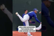 大谷翔平とディアスのブルペン投球に全米騒然！←「思わず笑顔になる」（海外の反応）