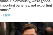 【速報】アメリカ副大統領、気付く「アメリカではバナナは生産できないし関税は免除してもいいかなー？（ﾁﾗｯ」