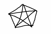 正六角形は簡単なのに正五角形になると作図急にむずくなるのワロタ