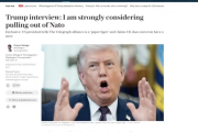 【！？】トランプ、NATO脱退「真剣に検討している」