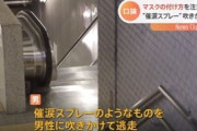 「マスクは鼻まで覆え！」と男を押し倒した正義マン、催涙スプレーをかけられ駅員に泣きつく