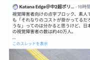 【画像】腐女子さん「点字ブロック邪魔すぎ?これ必要な人全員死んでほしい?」