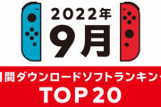 【話題】「2022年9月 ダウンロードソフトランキング」が公開！！1位『スプラトゥーン3』2位『ドラクエ10 オフライン』3位『カービィのグルメフェス』
