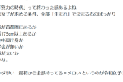 【悲報】令和女子「努力の時代はオワコン。女子が求める条件、全部『生まれ』で決まるものばっかり」