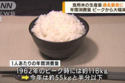 【緊急】米の消費量、過去最低へ。小麦高騰でもみんなパンを食べる