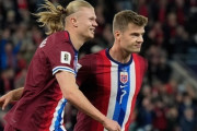 ノルウェー代表、ハーランド＆セルロート2発でエストニアに4-1大勝し7戦全勝！28年ぶりW杯本大会出場はほぼ確実