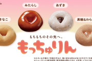 ミスドの新ドーナツ「もっちゅりん」、人気すぎて売り切れ続出行列が出来る店も