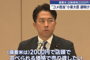 【朗報】小泉セクシーライス担当大臣、今日から米2000円の契約開始ｗｗｗｗｗｗｗｗｗ