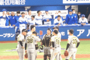 【悲報】DeNA大和、マウンドに向かった矢野監督に「帰れ」のように見える仕草