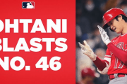 海外「最高のシーズン！」「素晴らしい！」大谷翔平選手が最終戦第一打席でホームラン（今シーズン46本目）！