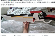 【悲報】コスプレイヤーさん、5万円で依頼した小道具の出来栄えがひどすぎて発狂
