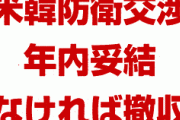 米国「年末までに韓国と合意できなければ撤収だ」「韓国職員9,000人が無職になる」　終わったな…
