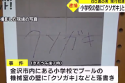 「クソガキ」 小学校の壁に油性マーカーで落書きした60歳の男を逮捕