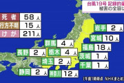 【悲報】自民党の議員さん、60人死亡させた台風19号を「まずまずの被害」と高評価