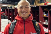 カープ内田湘大、スキンヘッドになる！「足を速くするために空気抵抗減らしてみました」