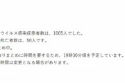 大阪府、新たに1005人新型コロナウイルスに感染確認　50人死亡（２０２１年５月７日）