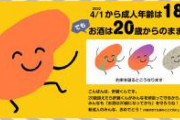 肝臓くんです。今年、成年年齢が変わるからお知らせだよ。