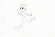 【アニメーション】走る女の子のgif描いた