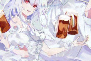 【FGO】Fes衣装の男女マーリンイラスト！！　ビール沢山浮いてるなｗ