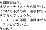【悲報】ロシア代表「俺らの部屋に冷蔵庫無いんだけど……」