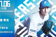 達孝太 7月6日の楽天戦 予告先発！ 13:00～