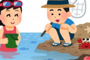 7歳の時、幼馴染み家族と泊まりで海水浴に行った。2日目の朝、トイレから戻ろうとすると手をがっしり掴まれて外に連れ出された。早朝の海を貸し切り状態で泳いでいると突然背後から…