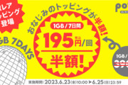 【半額セール】povo2.0､データ1GB/(7日間)のトッピングを195円で販売中 ほかにも夏のキャンペーンを大量に開始