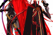 【FGO】魔王ノッブ＆カッツイラスト！！　二人とも赤黒衣装が素敵です！
