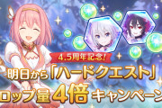 【キャンペーン】明日からハードクエストのドロップ量が4倍だぞ！！！