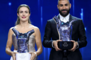 UEFA男女年間最優秀選手＆監督賞が発表　CL制覇のレアルからベンゼマ＆アンチェロッティ監督が受賞