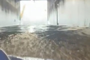 【川崎】台風6号時の地下駐車場にドッキドキする動画(°_°)