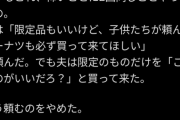 【悲報】妻「ミスドで子供が好きなドーナツ買ってきてー」夫「限定ドーナツ買ってきたよ！」妻「？？？」