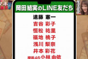 女子無駄の絆！岡田結実さん、櫻坂46小林由依をLINE友だちの一人として挙げる【ダウンタウンDX】