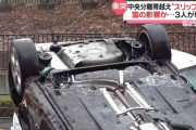 【悲報】雪のせいで横転事故起こした車のタイヤｗｗｗｗｗｗｗｗｗｗｗｗｗｗｗ