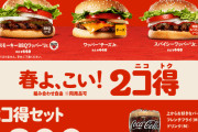 バーガーキング2個で500円開催決定！