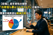 【悲報】婚活男性の理想「出産後も妻はフルタイムで」が最多に。専業主婦希望は絶滅寸前か？