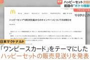 【悲報】マクドナルドさん、予定してた「ワンピースカード」ハッピーセットを中止ｗｗｗｗｗ